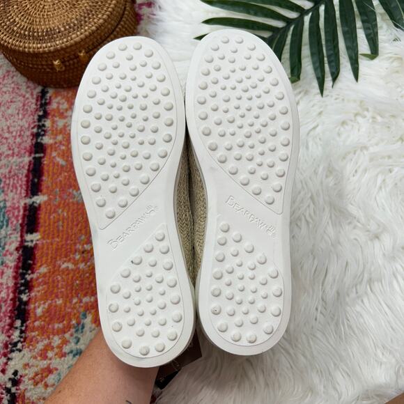 NEW BearPaw Jude Ivory Slip On Faux Suede Espadrille Sneaker Shoe 9 Neutral - Picture 10 of 11